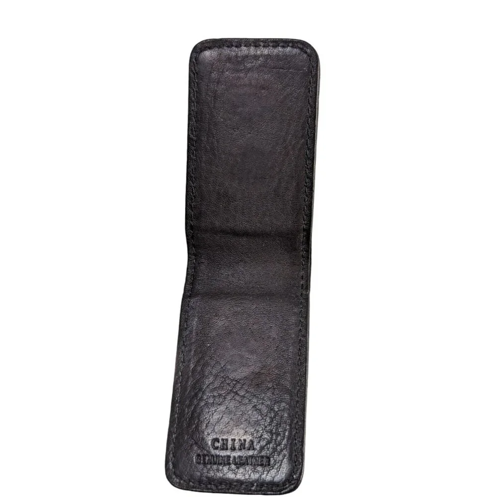 Dockers Genuine Leather Magnetic Money Clip Black Color